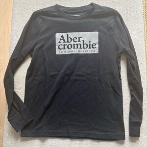 Abercrombie Kids Black Long Sleeve Logo Tee